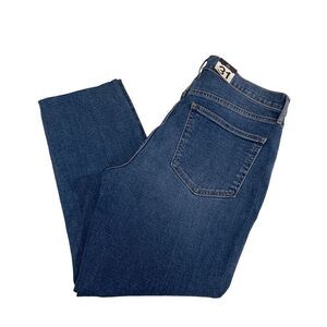Gap Jeans Women’s 12 Short Blue Denim Mid Rise Slim Fit Raw Hem Vintage Style